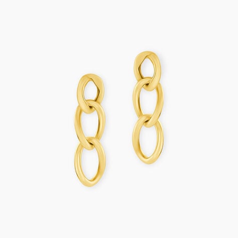 Boucles D'Oreilles Pendantes Mayna Acier Jaune - Boucles d'oreilles fantaisie Femme | Histoire d’Or