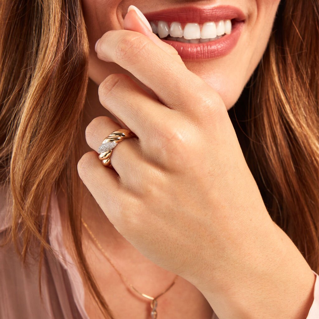 Bague Parker Or Jaune Diamant - Bagues avec pierre Femme | Histoire d’Or