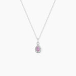 Collier Court Argent Blanc Tania Oxyde De Zirconium - Ras de cou Femme | Histoire d&rsquo;Or