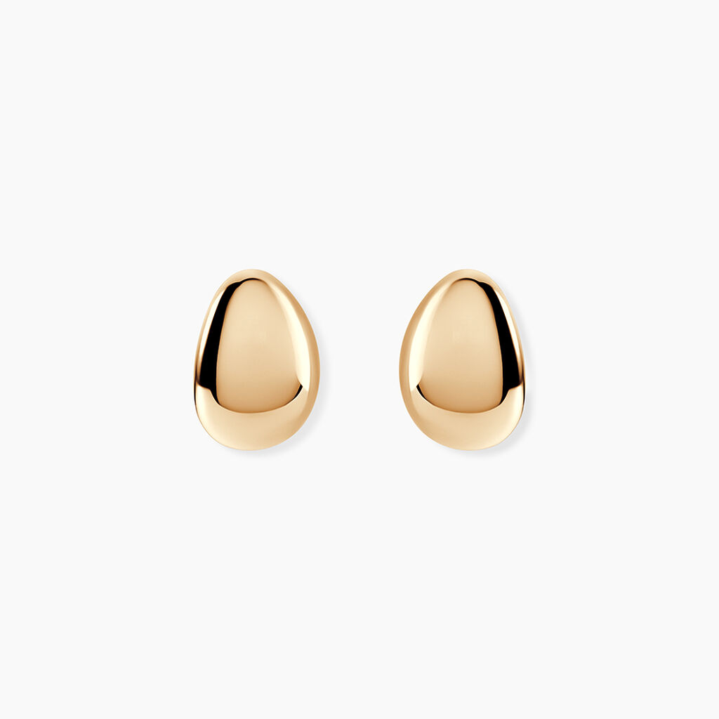 Boucles D'Oreilles Puces Classic Bold Plaqu&eacute; Or Jaune - Boucles d'oreilles fantaisie Femme | Histoire d&rsquo;Or