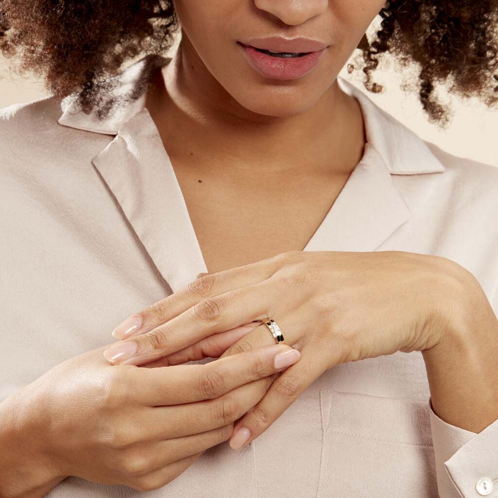 Bague Bryanna Or Bicolore Diamant - Bagues avec pierre Femme | Histoire d’Or