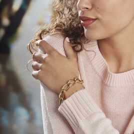 Bracelet Justinien Acier Doré - Bracelets fantaisie Femme | Histoire d’Or