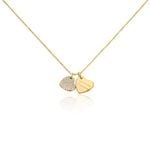 Collier Corazon Plaqu&eacute; Or Jaune Oxyde De Zirconium - Colliers Naissance Femme | Histoire d&rsquo;Or