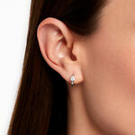 Cr&eacute;oles Huge Argent Blanc Oxyde De Zirconium - Boucles d'oreilles cr&eacute;oles Femme | Histoire d&rsquo;Or