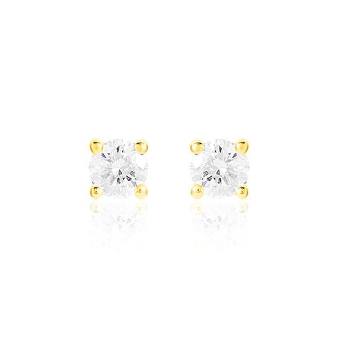 Boucles D'oreilles Puces Victoria Or Jaune Diamant - Clous d'oreilles Femme | Histoire d&rsquo;Or