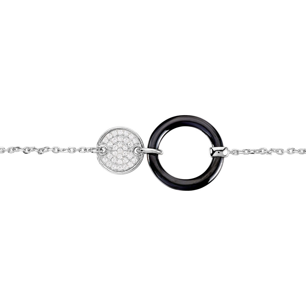 Bracelet Issara Argent Blanc Céramique Et Oxyde De Zirconium - Bracelets Femme | Histoire d’Or
