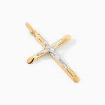 Pendentif Damian Croix Or Bicolore - Pendentifs Communion Unisex | Histoire d&rsquo;Or