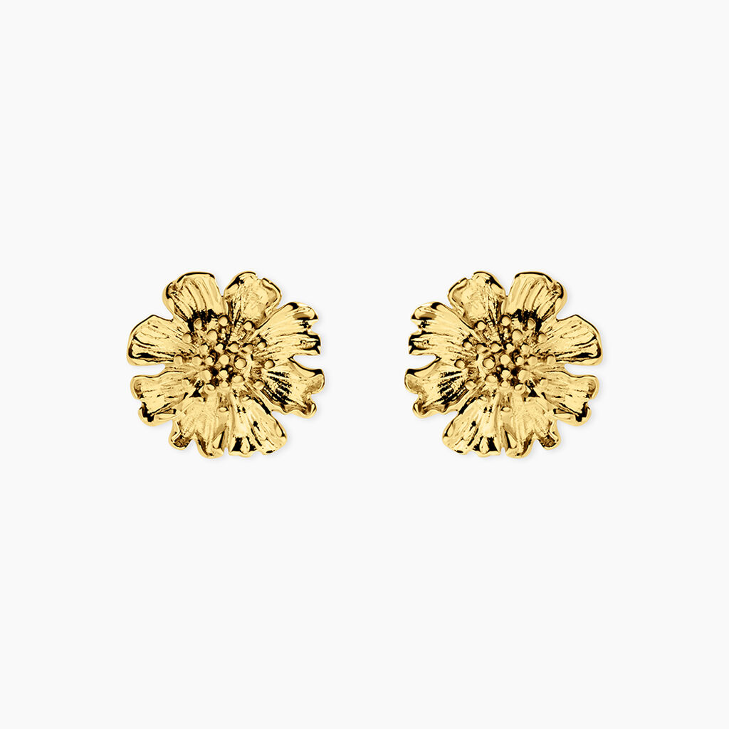 Boucles D'oreilles Puces Dyonis Acier Jaune - Boucles d'oreilles fantaisie Femme | Histoire d&rsquo;Or