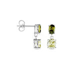 Boucles D'oreilles Pendantes Argent Blanc Brenna Oxydes De Zirconium - Boucles d'oreilles fantaisie Femme | Histoire d&rsquo;Or
