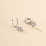 Cr&eacute;oles Ysee Argent Blanc Oxyde De Zirconium - Boucles d'oreilles cr&eacute;oles Femme | Histoire d&rsquo;Or