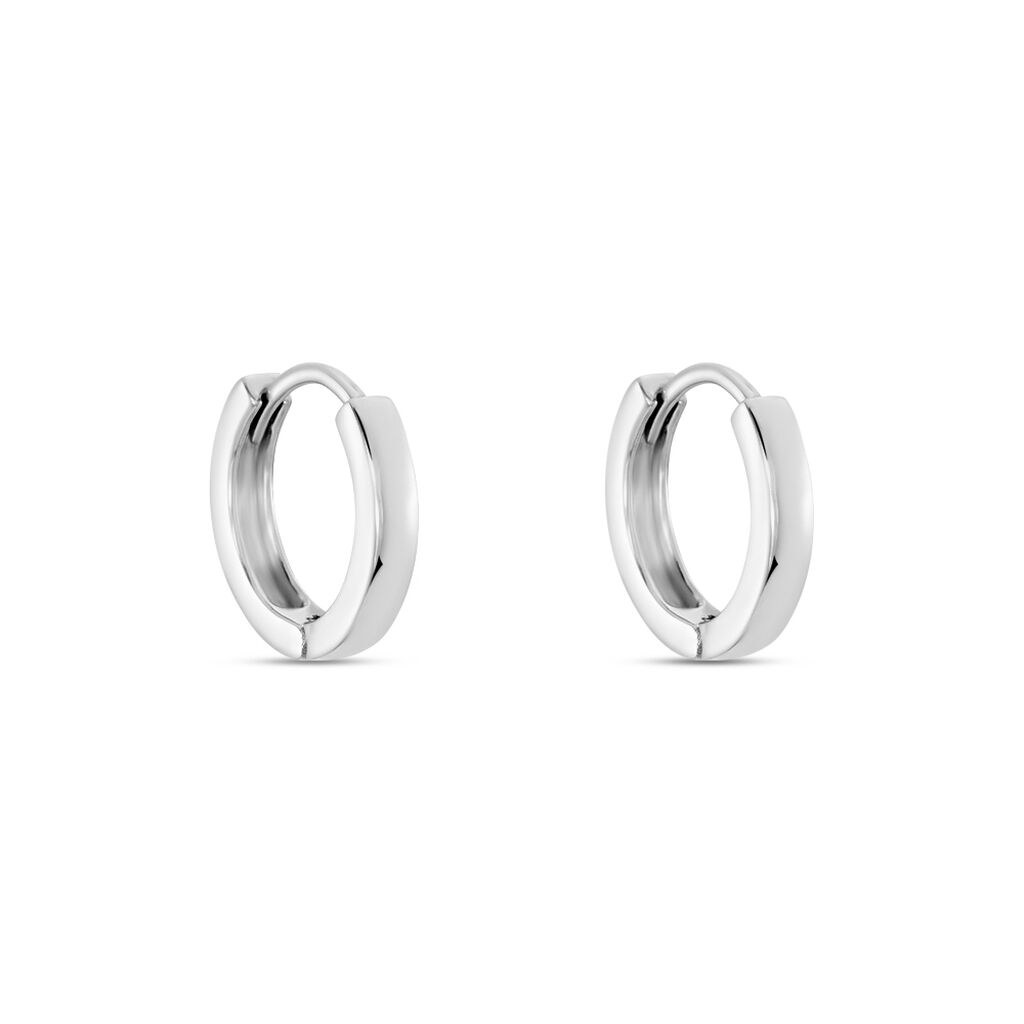 Créoles Argent Blanc Eleanora - Boucles d'oreilles créoles Femme | Histoire d’Or