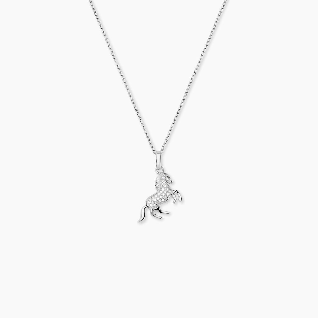 Pendentif Amelot Argent Blanc Oxyde De Zirconium - Pendentifs Femme | Histoire d&rsquo;Or