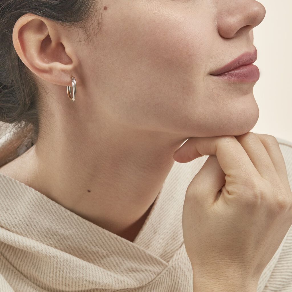 Créoles Tita Or Bicolore - Boucles d'oreilles créoles Femme | Histoire d’Or