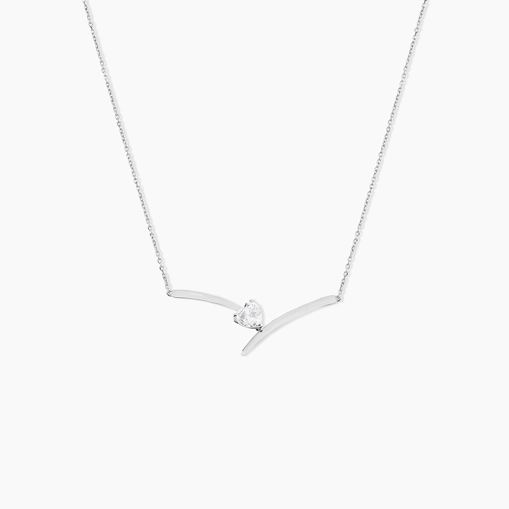 Collier Valeriana Or Blanc Oxyde De Zirconium - Colliers Femme | Histoire d&rsquo;Or