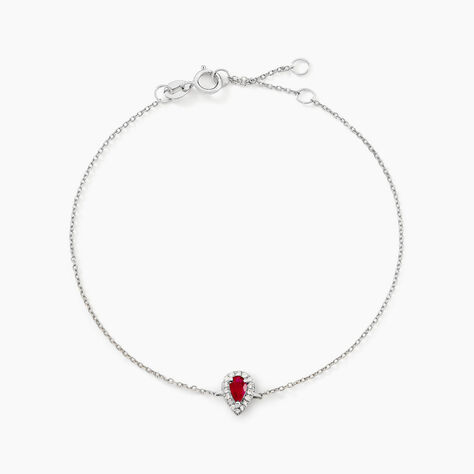 Bracelet Juliettina Or Blanc Rubis Et Diamant - Bracelets Femme | Histoire d’Or