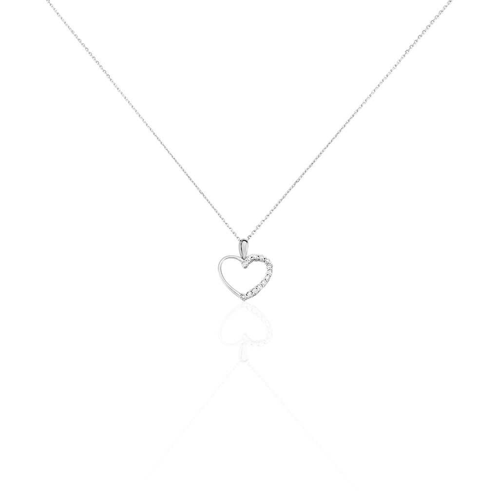 Collier Chlora Or Blanc Diamant - Colliers Femme | Histoire d’Or
