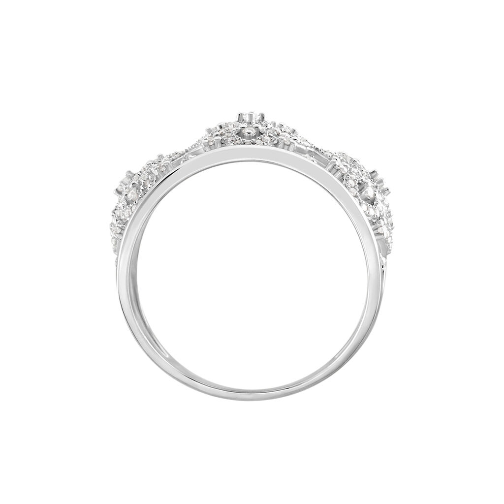 Bague Ros&eacute;e Or Blanc Diamant - Bagues avec pierre Femme | Histoire d&rsquo;Or