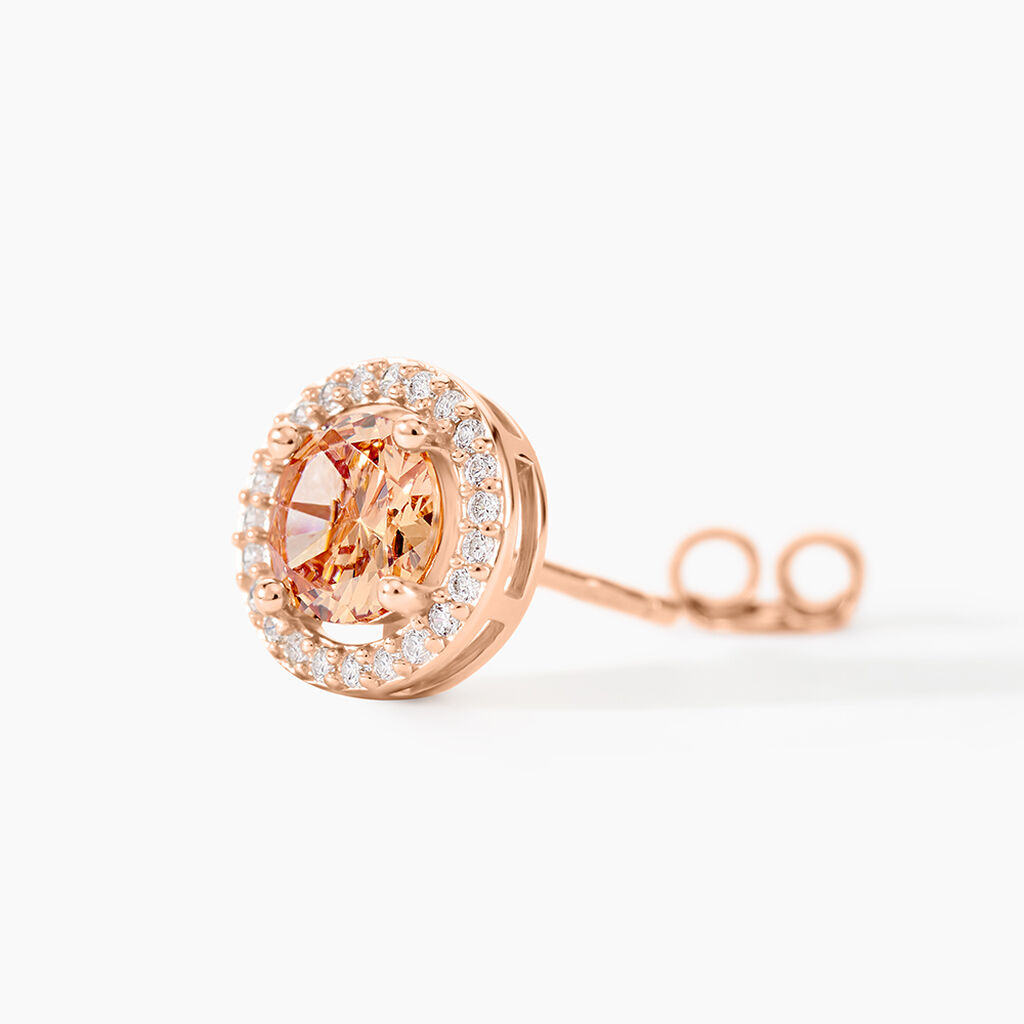 Boucles D'oreilles Puces Rio Argent Rose Oxyde - Boucles d'oreilles fantaisie Femme | Histoire d&rsquo;Or