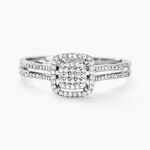 Bague 1986 Or Blanc Diamant - Bagues avec pierre Femme | Histoire d&rsquo;Or