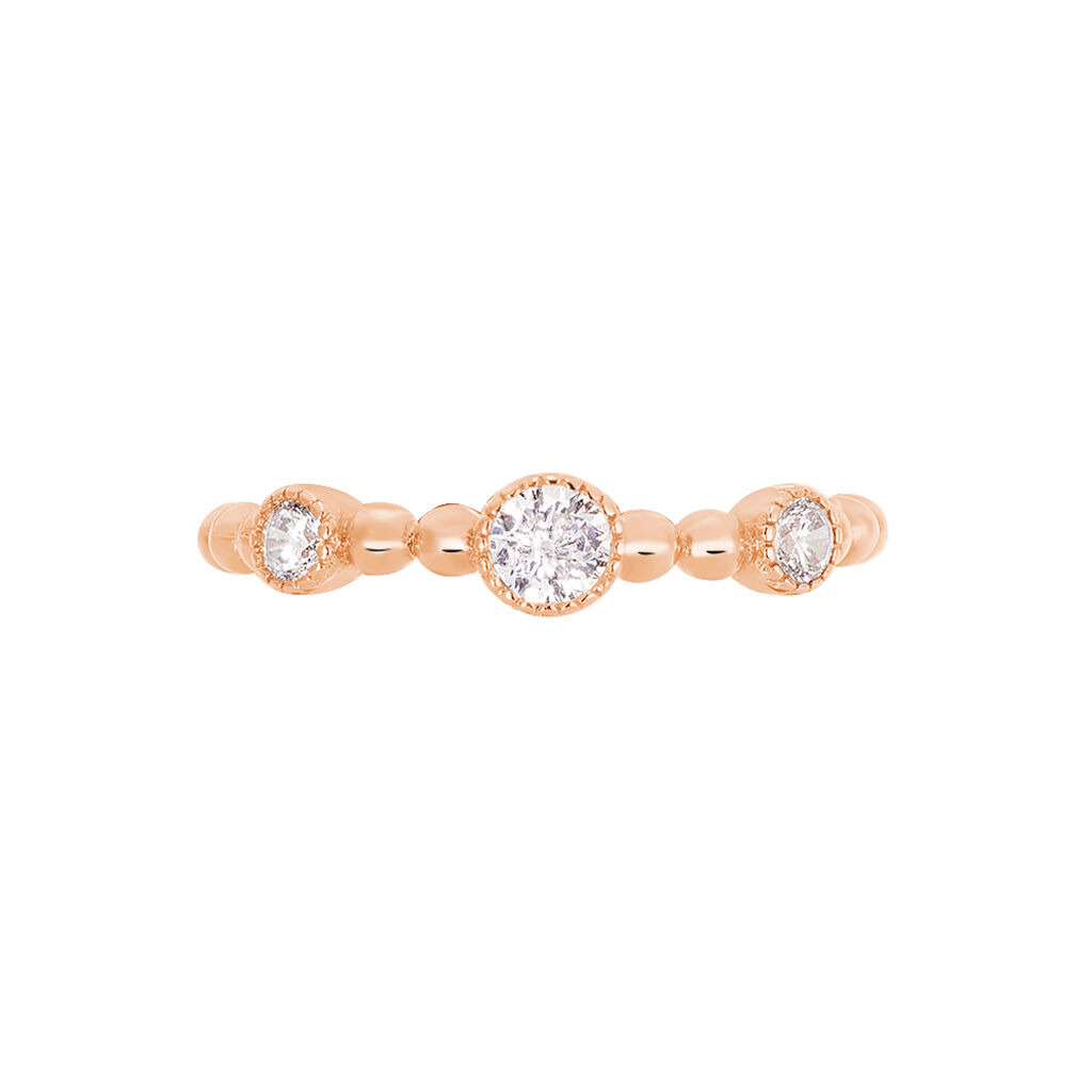 Bague Fahriye Argent Rose Oxyde De Zirconium - Bagues avec pierre Femme | Histoire d’Or