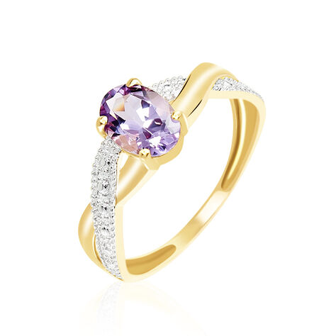 Bague Candice Or Jaune Amethyste - Bagues solitaires Femme | Histoire d’Or