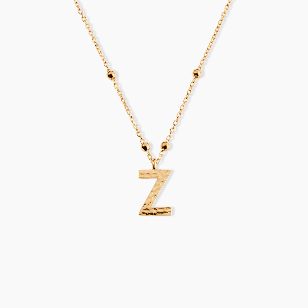 Collier Plaqu&eacute; Or Jaune Lettra - Bijoux sans pierre Femme | Histoire d&rsquo;Or