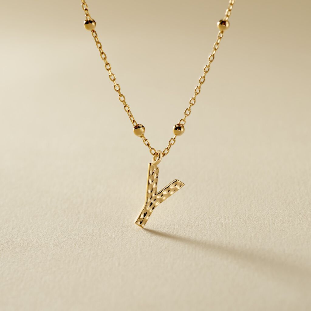 Collier Plaqué Or Jaune Lettra - Colliers fantaisie Femme | Histoire d’Or