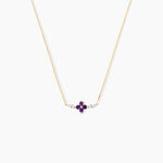 Collier Everett Or Jaune Am&eacute;thyste Oxyde De Zirconium - Colliers Femme | Histoire d&rsquo;Or