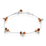 Bracelet Argent Blanc Nolana Ambre - Bracelets Femme | Histoire d&rsquo;Or