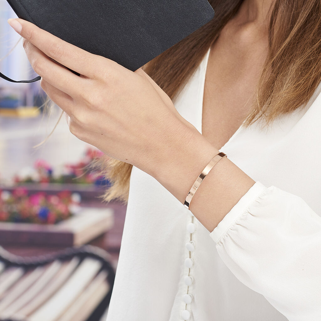 Bracelet Jonc Gravita Argent Rose - Bracelets fantaisie Femme | Histoire d’Or