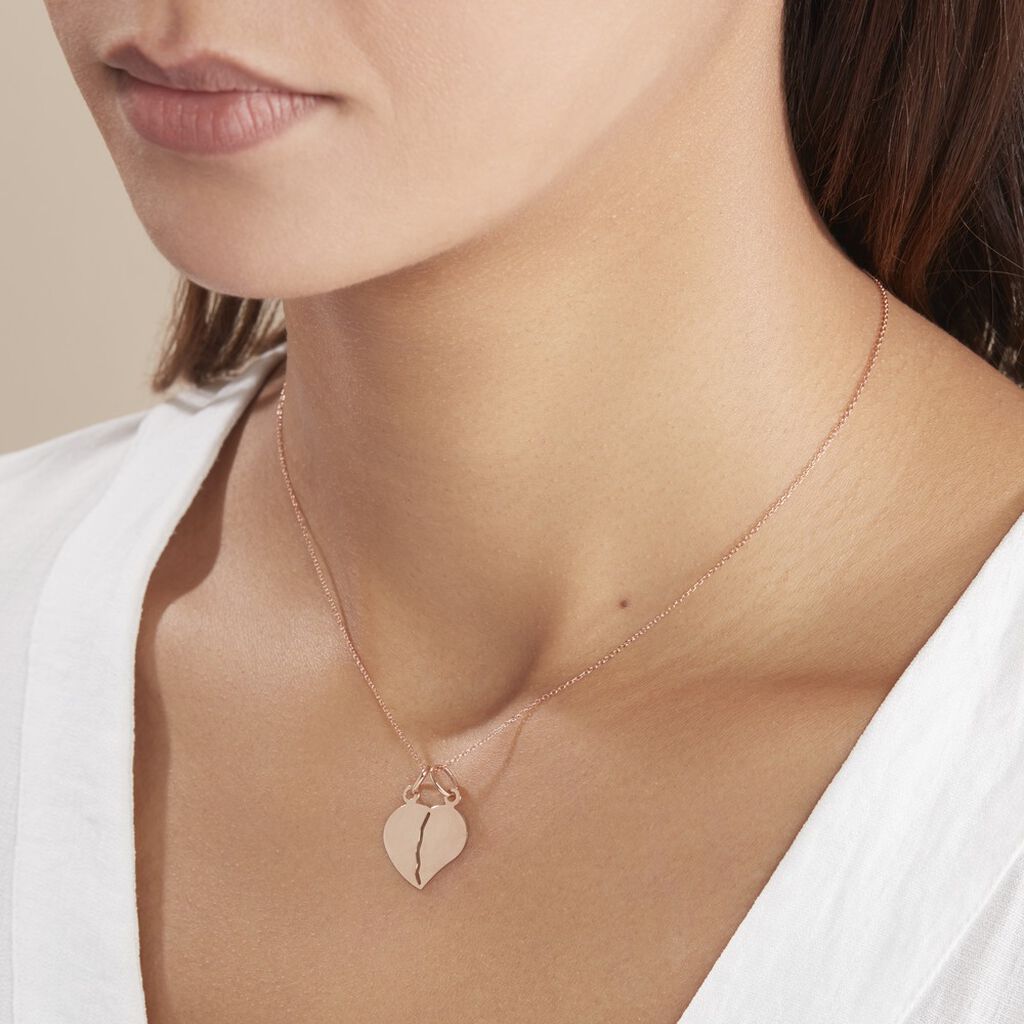 Pendentif Eudocie Or Rose - Pendentifs Coeur Famille | Histoire d’Or