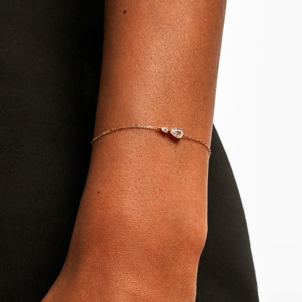 Bracelet Couronne Or Jaune Oxyde De Zirconium - F&ecirc;te des m&egrave;res Femme | Histoire d&rsquo;Or