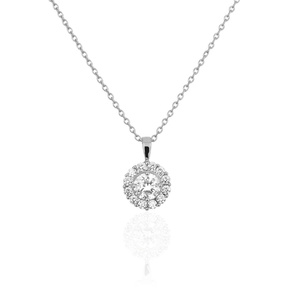 Collier Princess Argent Blanc Oxyde De Zirconium - Colliers fantaisie Femme | Histoire d’Or