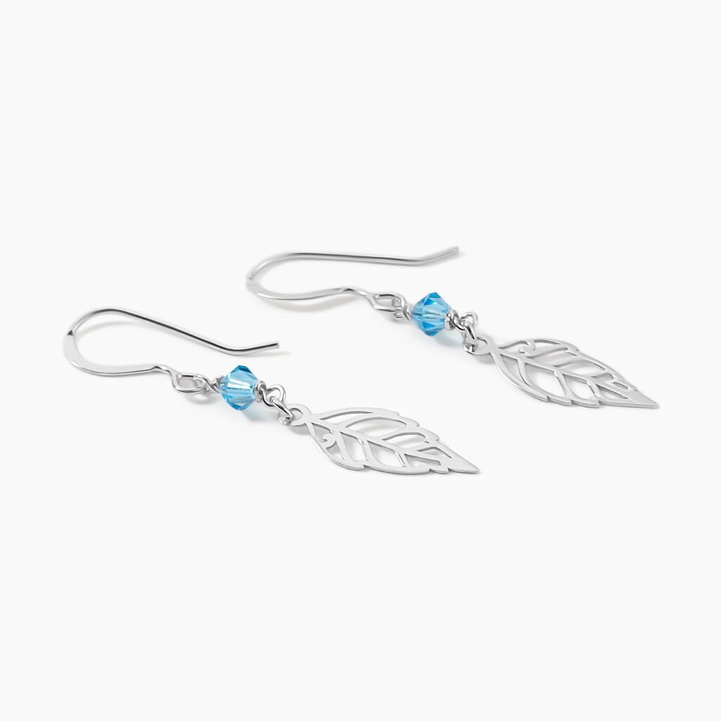 Boucles D'oreilles Pendantes Angelika Argent Blanc Pierre De Synthese - Boucles d'oreilles fantaisie Femme | Histoire d&rsquo;Or