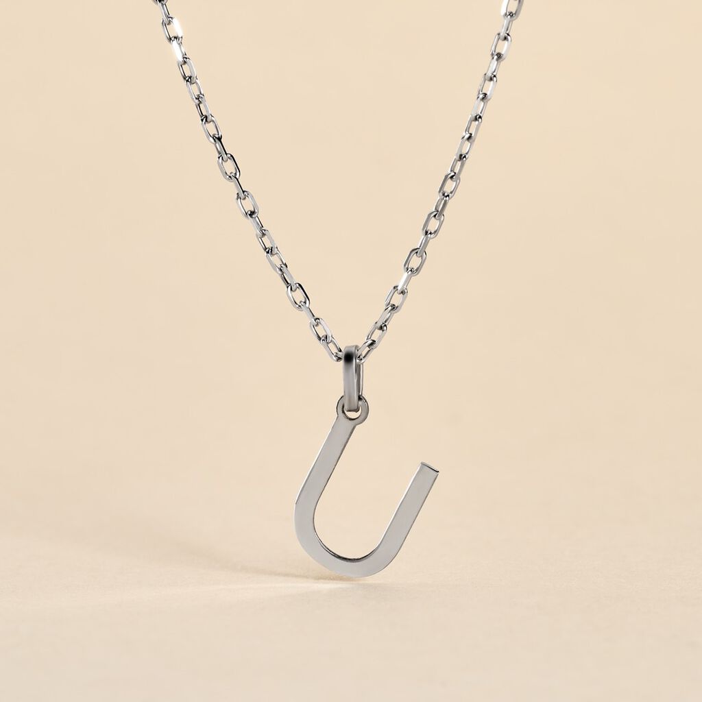 Pendentif Ionia Lettre Or Blanc - Pendentifs Famille | Histoire d&rsquo;Or