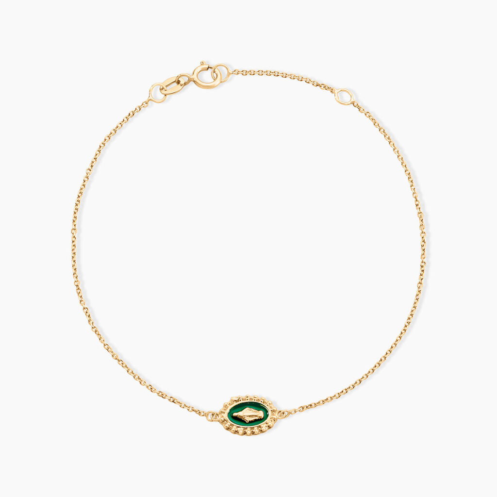 Bracelet Lueur Coloree Or Jaune - Pendentifs Baptême Famille | Histoire d’Or