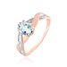 Bague Candice Or Rose Aigue Marine - Bagues solitaires Femme | Histoire d’Or