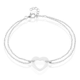 Bracelet Vivianne Argent Blanc Oxyde De Zirconium Et Céramique - Bracelets Coeur Femme | Histoire d’Or