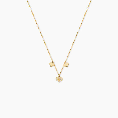 Collier Cheri Or Jaune Oxyde De Zirconium - Colliers Femme | Histoire d&rsquo;Or
