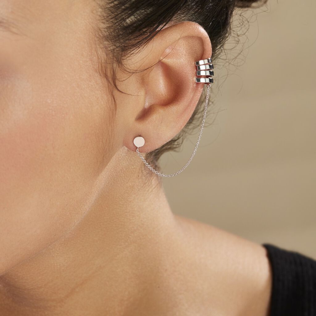 Bijou D'oreille Unitaire Trina Argent Blanc - Boucles d'oreilles fantaisie Femme | Histoire d’Or