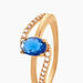 Bague Tyana Plaqué Or Jaune Pierre De Synthese Et Oxyde De Zirconium - Bagues solitaires Femme | Histoire d’Or