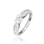 Bague Solitaire Stockholm Or Blanc Diamant - Bagues solitaires Femme | Histoire d&rsquo;Or