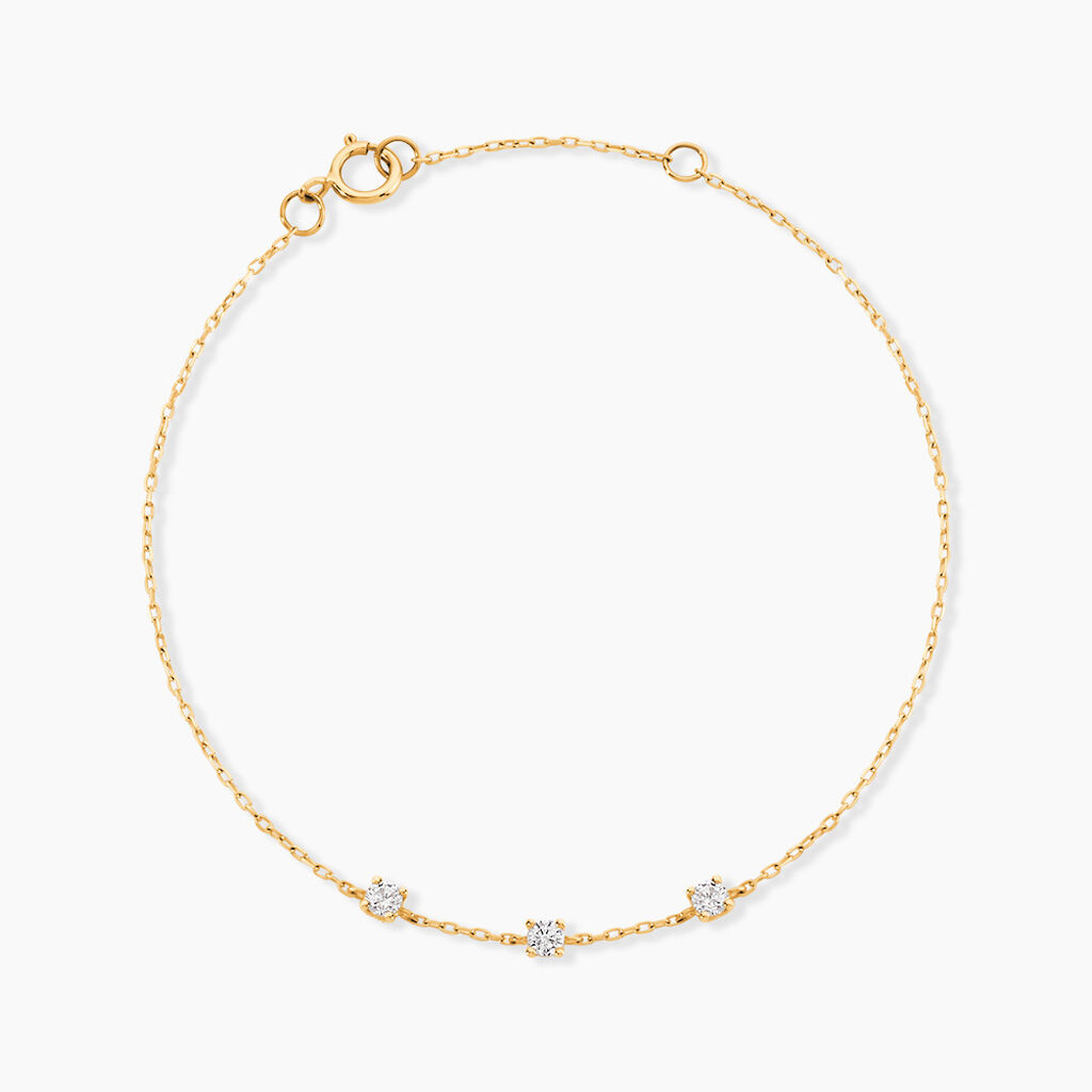 Bracelet Greetje Or Jaune Oxyde De Zirconium - F&ecirc;te des m&egrave;res Femme | Histoire d&rsquo;Or