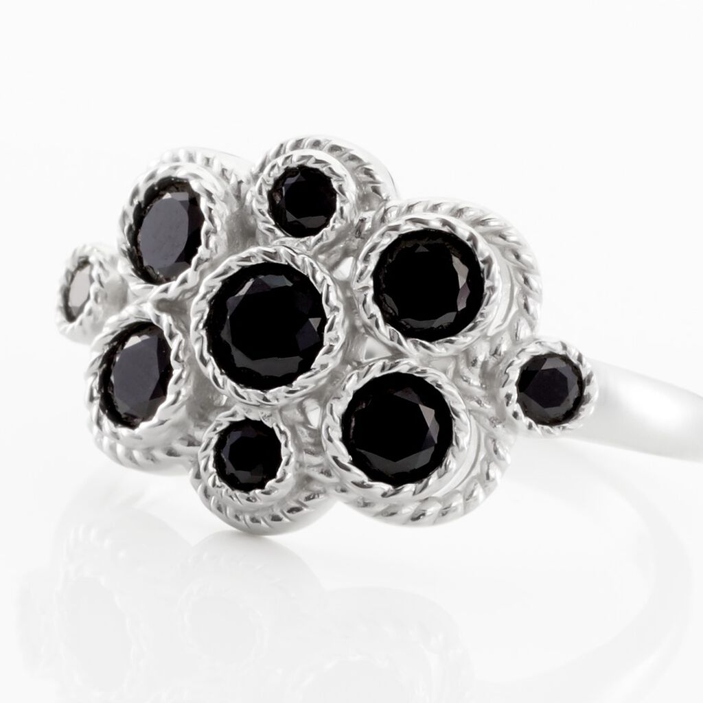 Bague Argent Boulonnaise Oxydes De Zirconium - Bagues avec pierre Femme | Histoire d’Or