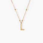 Collier Plaqu&eacute; Or Jaune Lettra - Colliers fantaisie Femme | Histoire d&rsquo;Or