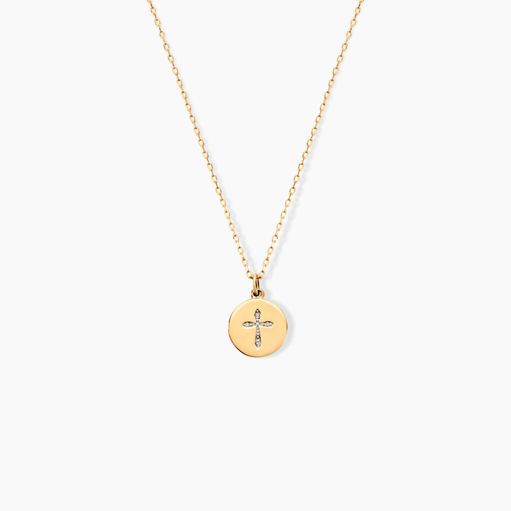Collier Kristian Or Jaune Diamant - Colliers Femme | Histoire d’Or