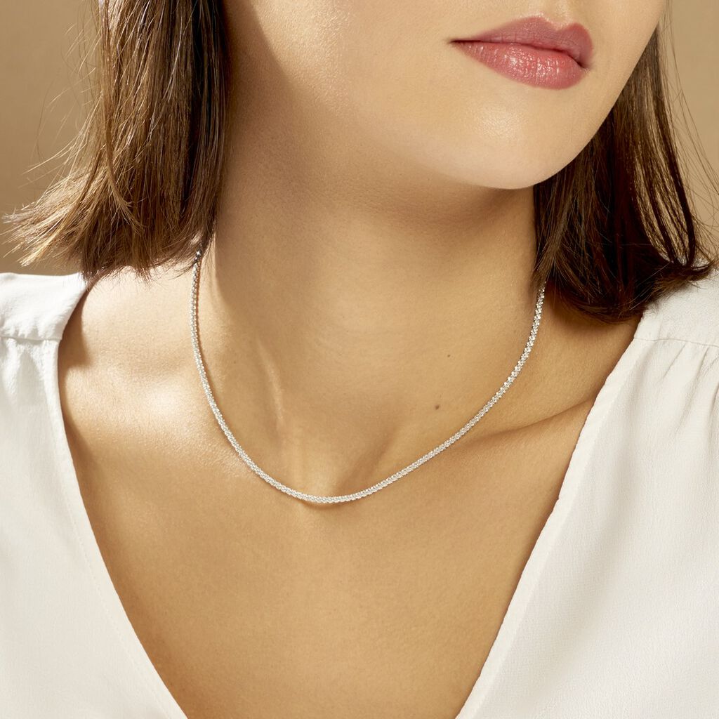 Collier Shaynisae Argent Blanc - Chaines Femme | Histoire d’Or