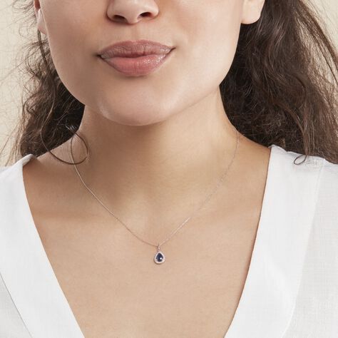 Collier Dorthy Or Blanc Saphir Et Diamant - Colliers Femme | Histoire d’Or