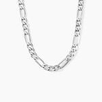 Cha&icirc;ne Vivian Maille Alternee 1/3 Argent Blanc - Chaines Homme | Histoire d&rsquo;Or