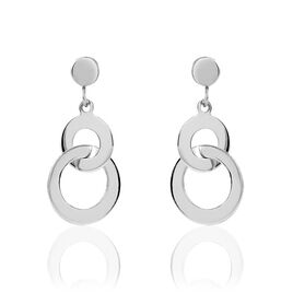 Boucles D'oreilles Pendantes Anjeza Argent Blanc - Boucles d'oreilles fantaisie Femme | Histoire d’Or